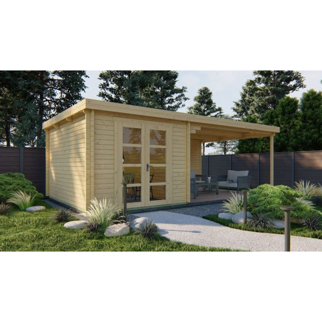 Tuinhuis Gunnar - 44 mm - Vuren onb.