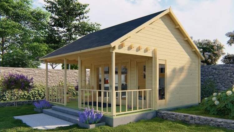 Tuinhuis Olaug - 44 mm - Vuren onb.