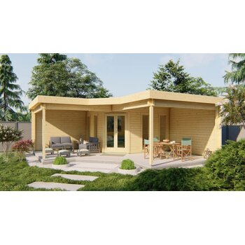 Blokhut - Tuinhuis Bridgend - 70 mm - onbehandeld