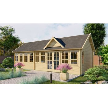 Blokhut - Tuinhuis Big Lauren - 70 mm - vuren onbehandeld