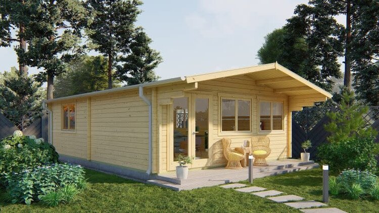 Blokhut - Tuinhuis Ballyragget - 70 mm - vuren onbehandeld