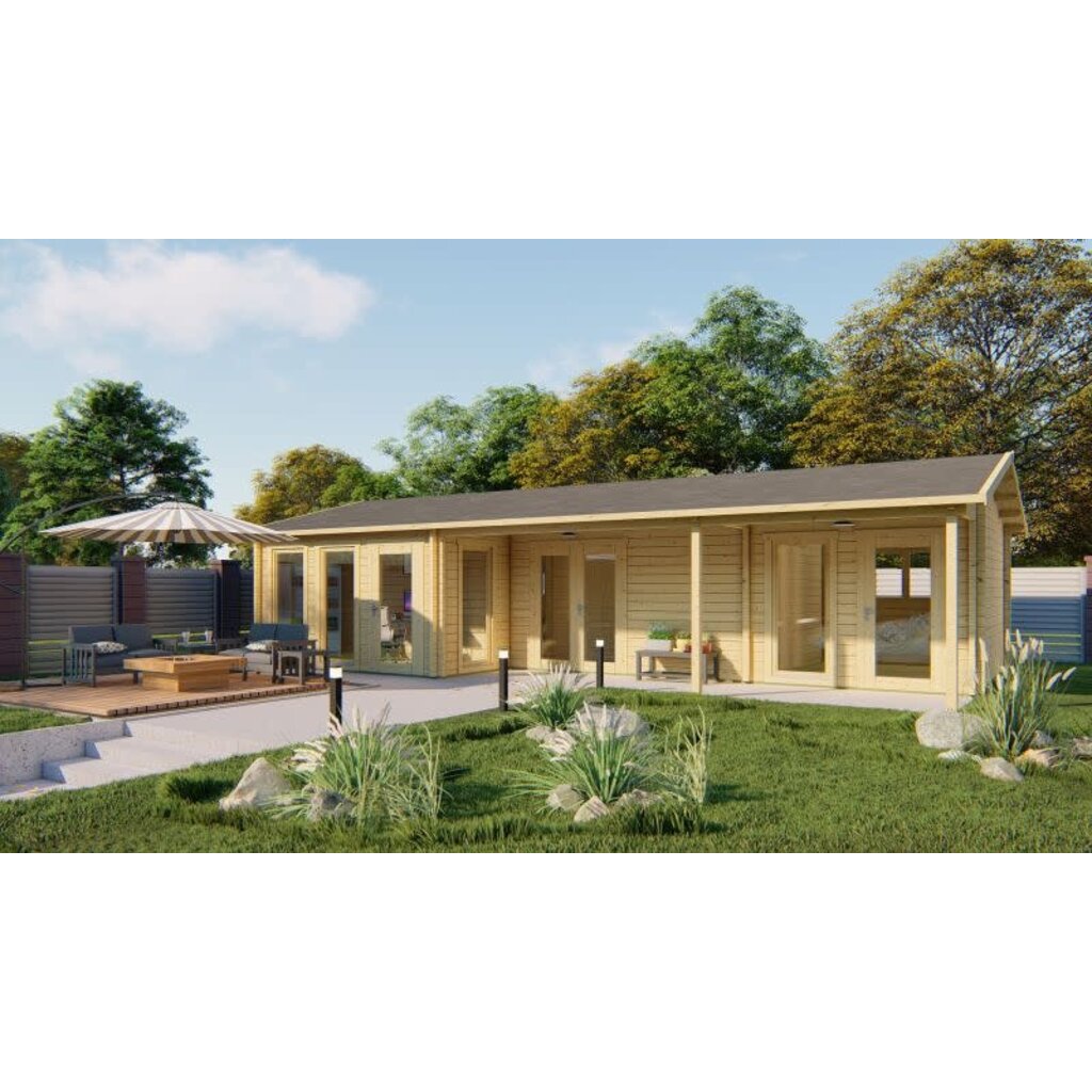 Blokhut - Tuinhuis Letterkenny - 70 mm - vuren onbehandeld