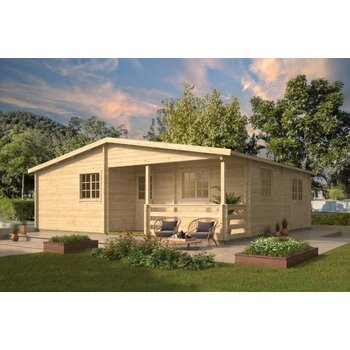 Blokhut - Tuinhuis Fuerteventura - 70 mm - onbehandeld