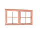 woodvision Douglas dubbel uitzetraam, 141,2 x 83,7 cm, onbehandeld.
