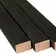 Douglas geschaafde regel gedroogd 4,5 x 7 x 250 cm, zwart