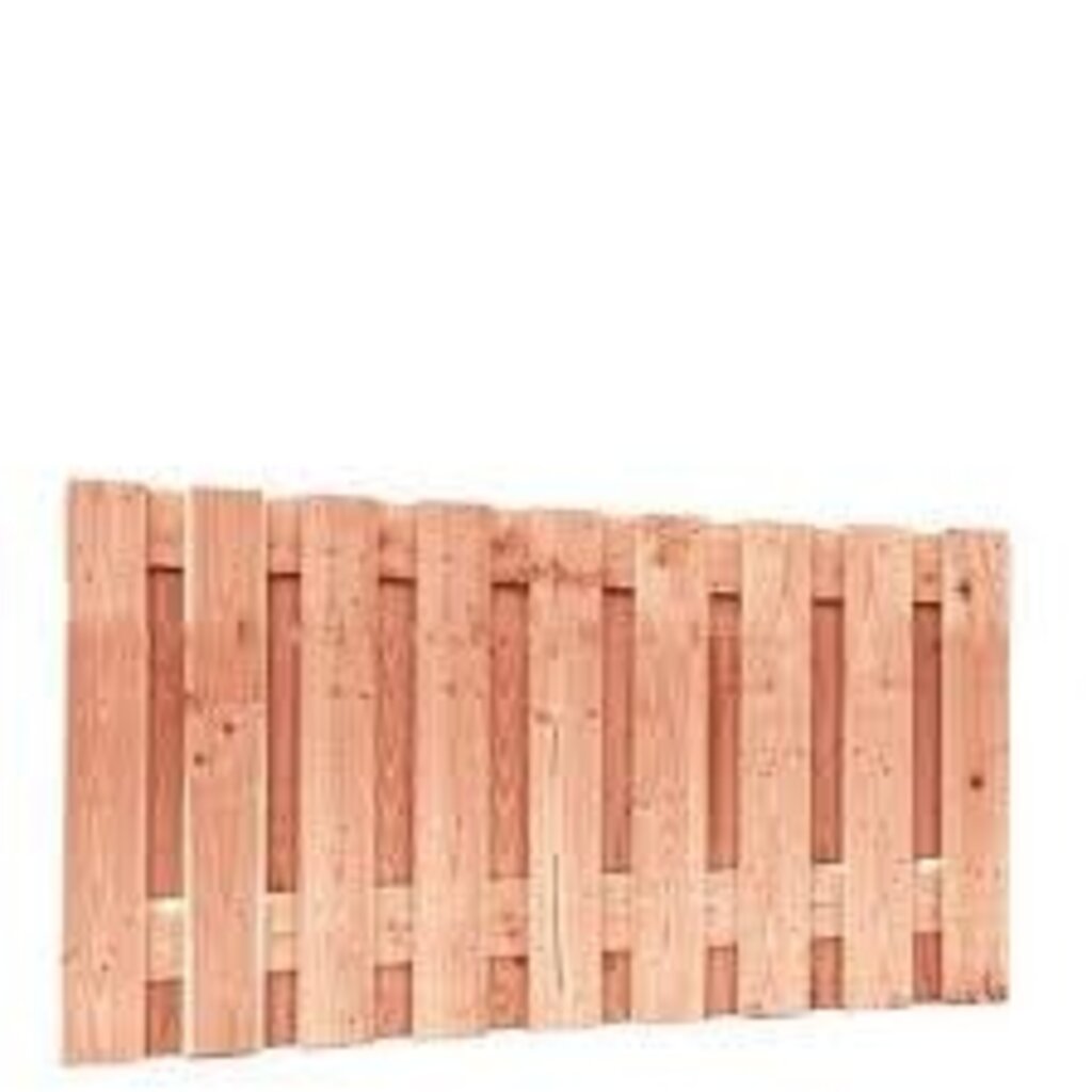 Redvision geschaafd plankenscherm 19-planks 16 mm, 180 x 90 cm, verticaal recht.