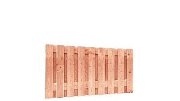 Redvision geschaafd plankenscherm 19-planks 16 mm, 180 x 90 cm, verticaal recht.