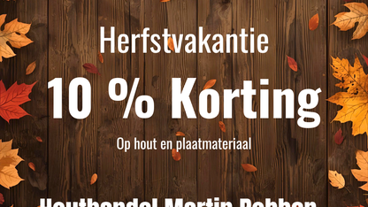 Klaar voor de klus: 10% korting op hout en plaatmateriaal bij Houthandel Martin Robben