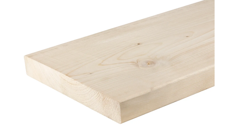 Vuren geschaafd 32 x 300 (werkend 25 x 280) Lengte 500