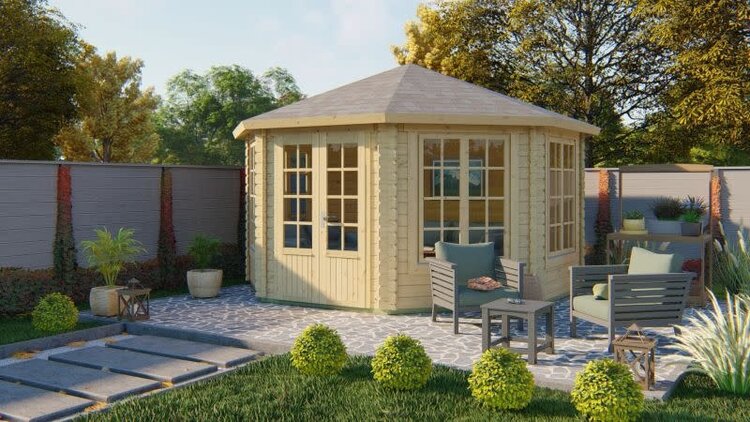 Tuinhuis Lynn - 44 mm - Vuren onb.