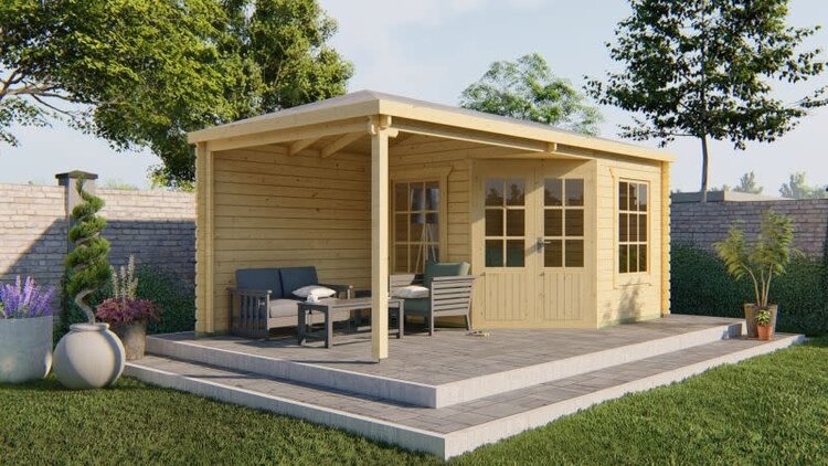 Tuinhuis Jutta - 44 mm - onbehandeld