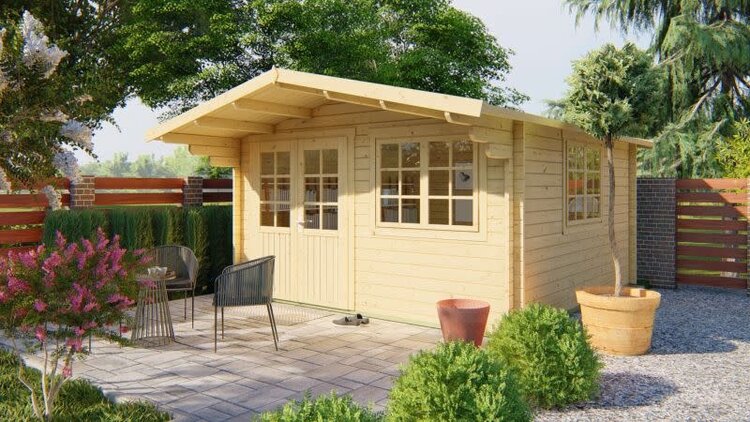 Tuinhuis Inge - 44 mm - Vuren onb.