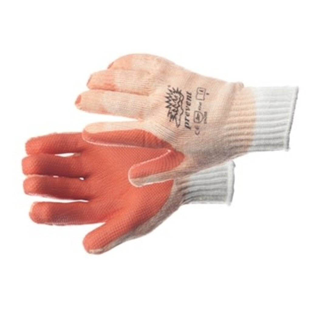 WERKHANDSCHOEN ROOD LATEX PREVENT  ORIGINEEL MT.9/L