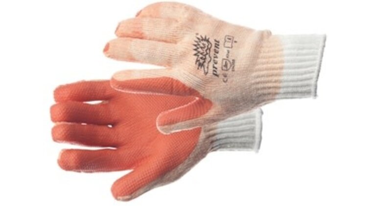 WERKHANDSCHOEN ROOD LATEX PREVENT  ORIGINEEL MT.9/L