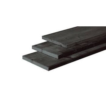 Grenen 22 x 200 fijn bezaagd Zwart gedompeld 500 cm