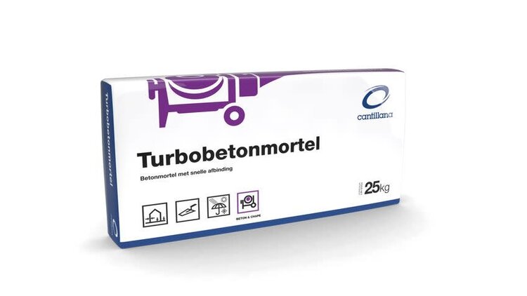 Cantilla Sneldrogende Turbo betonmortel 25kg