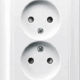 2-voudige contactdoos zonder beschermingscontact - Pakket  1 Stuk(s)