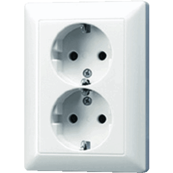 Jung 2-voudige contactdoos met beschermingscontact