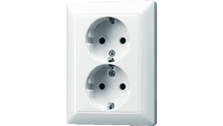 Jung 2-voudige contactdoos met beschermingscontact