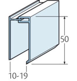 2- delig U profiel 19 mm