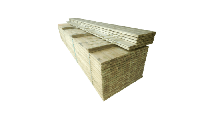 Grenen geschaafde Tuinplank