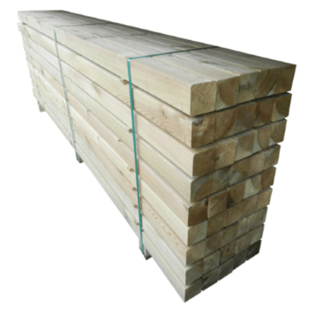 Grenen geschaafde Paal  7 x 7