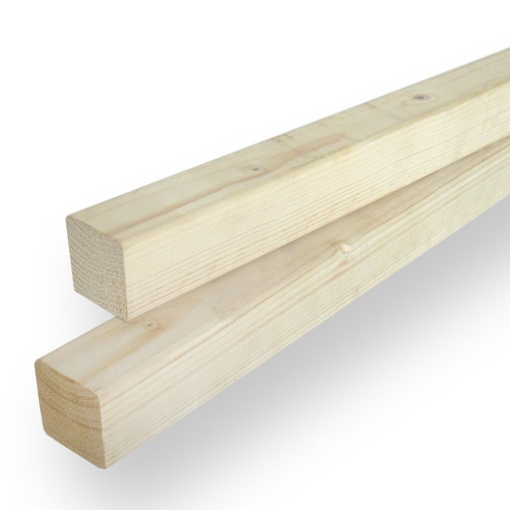 Vuren geschaafde regel geïmpr. 4,5 x 4,5 cm Lengte 300 cm