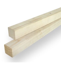 Scandinavisch vuren geschaafde regel 4,5 x 4,5 x 300 cm, groen geïmpregneerd.