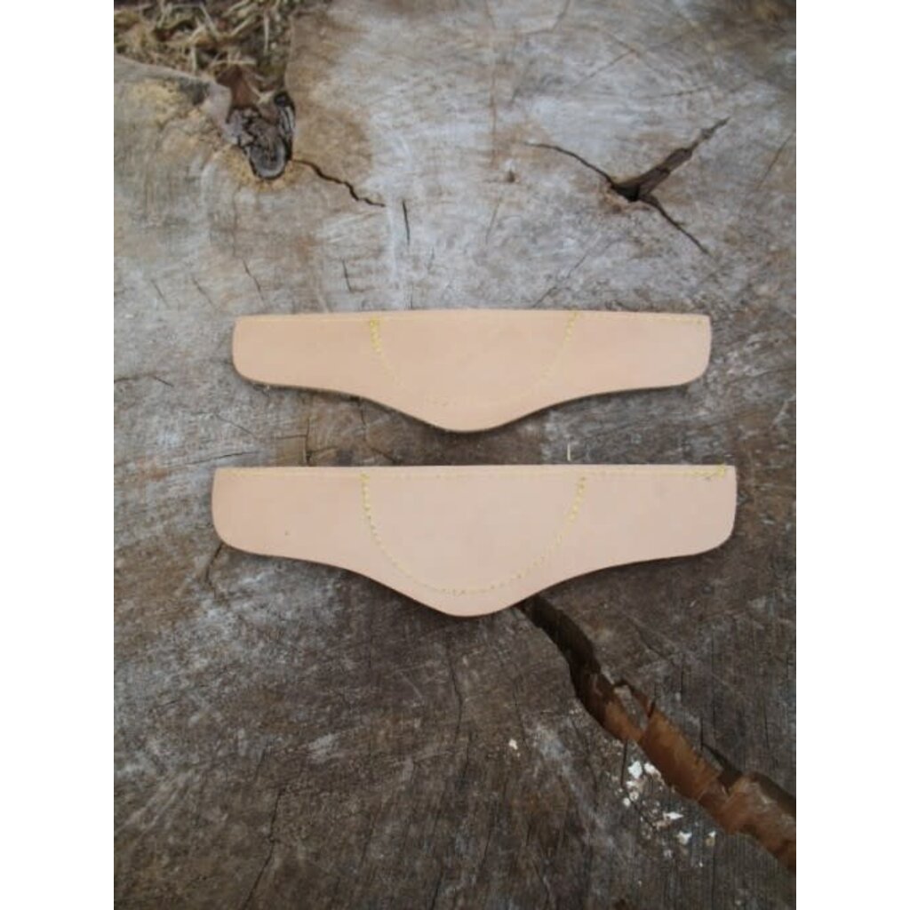 Brede leren klompriemen