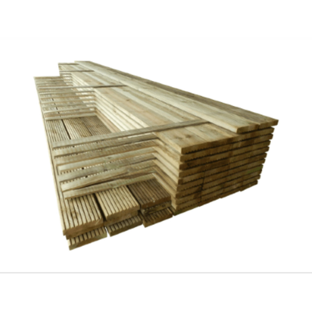 Antislip grenen vlonderplank geïmpregneerd