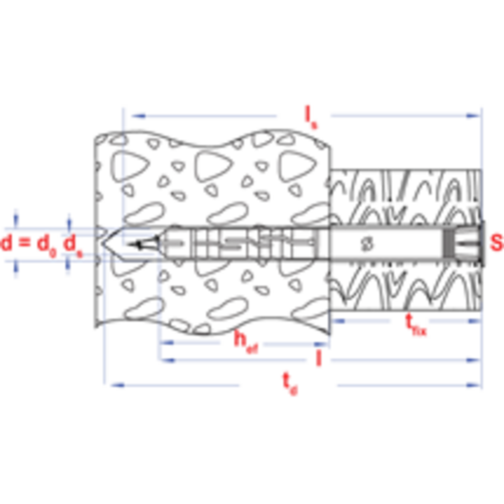 Raamplug met schroef 10 x 120