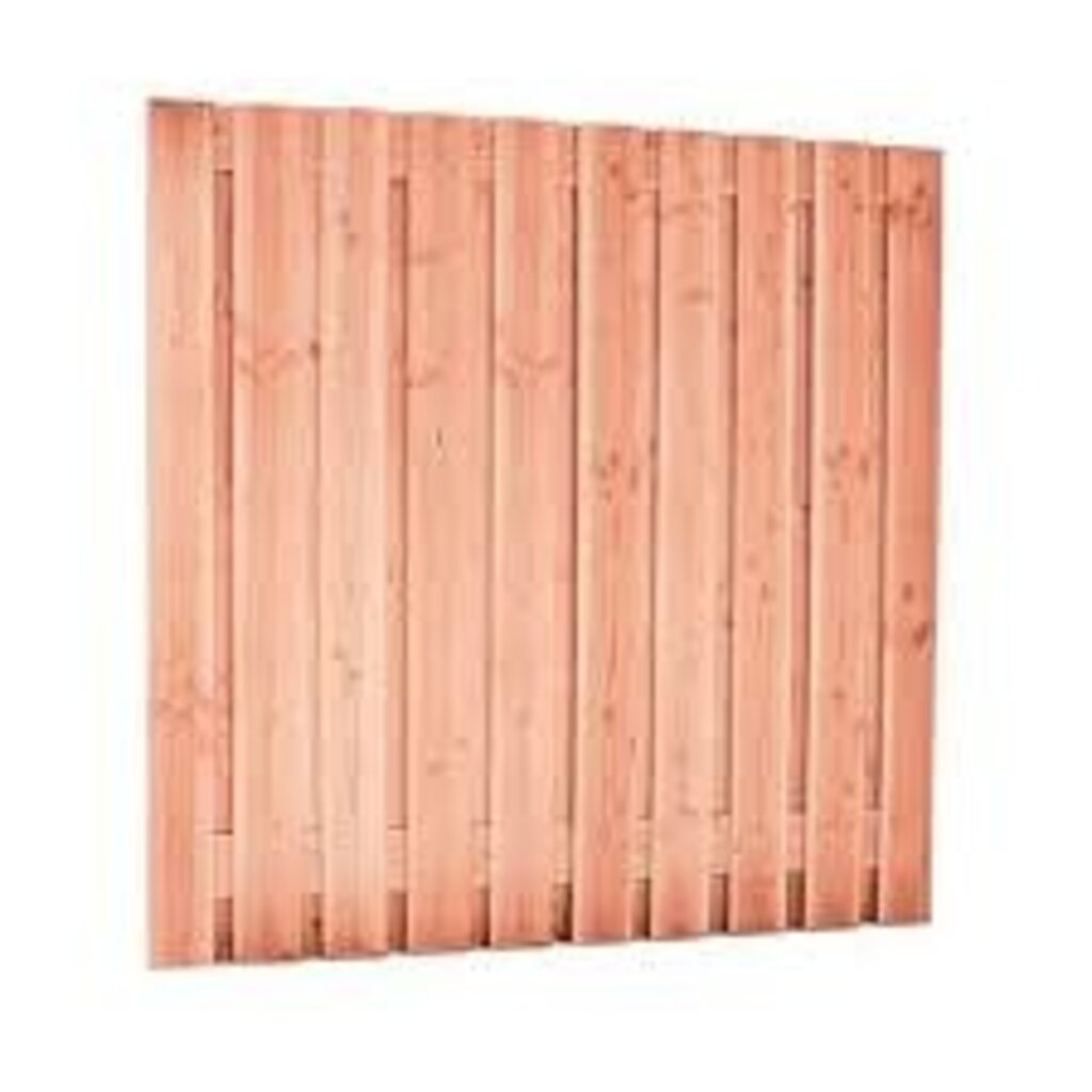 woodvision Redvision geschaafd plankenscherm 21-planks 16 mm, 180 x 180 cm, verticaal recht.