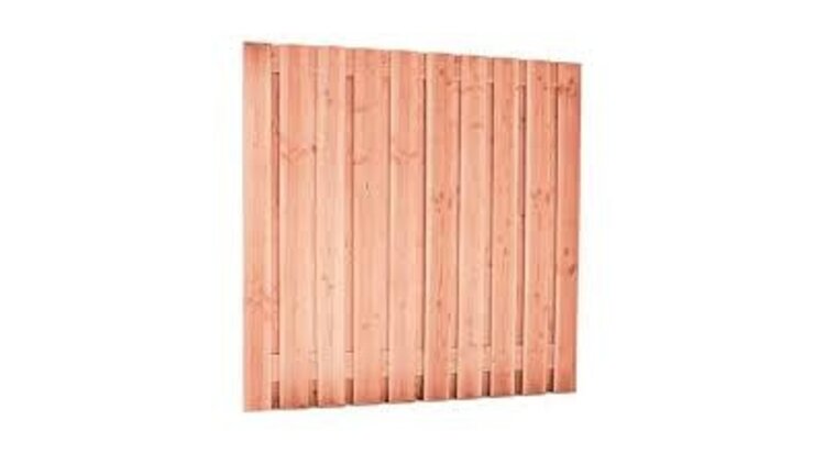 woodvision Redvision geschaafd plankenscherm 21-planks 16 mm, 180 x 180 cm, verticaal recht.