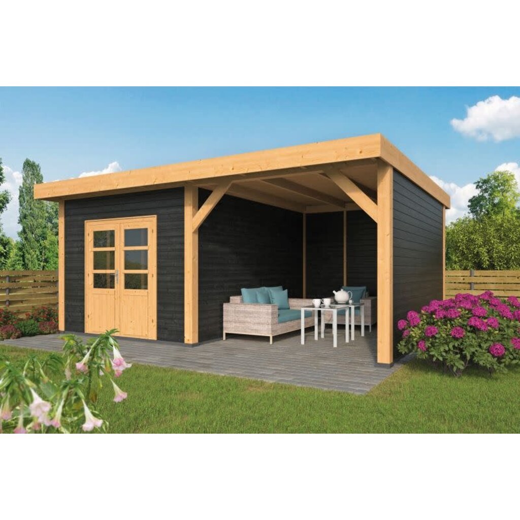 DHZ Plat dak Raalte  Zwart 600x410cm incl. schroefpakket