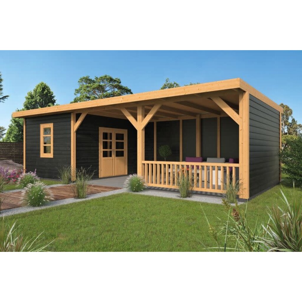 DHZ Plat dak Nijverdal  Zwart  900x410cm incl. schroefpakket