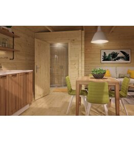 Blokhut - Tuinhuis Toilet/Shower Kit XXXL - 70 mm - onbehandeld