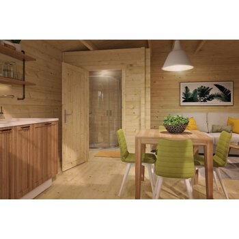 Blokhut - Tuinhuis Toilet/Shower Kit XXXL - 70 mm - onbehandeld