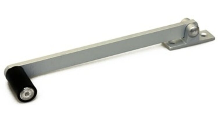 RAAMVALSCHAAR 102MM ALUM. GEANOD. ZWARTE ROLLER