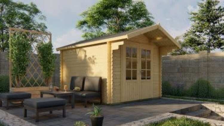 Blokhut - Tuinhuis 28mm Perlund