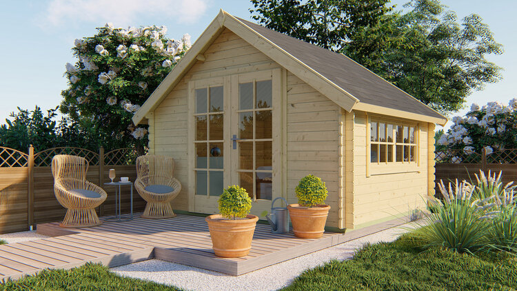 Blokhut - Tuinhuis 28mm Skov