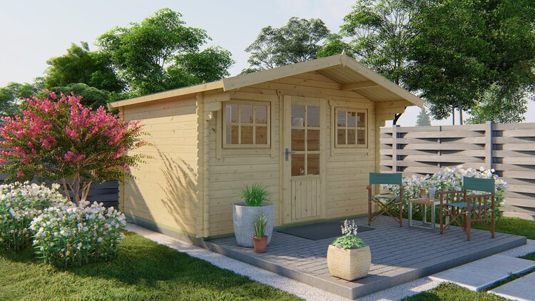 Blokhut - Tuinhuis 28mm Mika