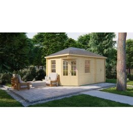 Blokhut - Tuinhuis 28mm Sigrid met aanbouw