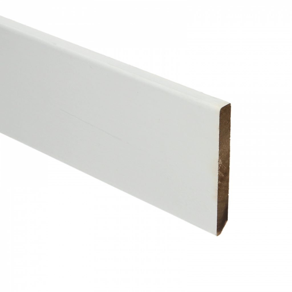Hardhout Vloer plint wit gegrond