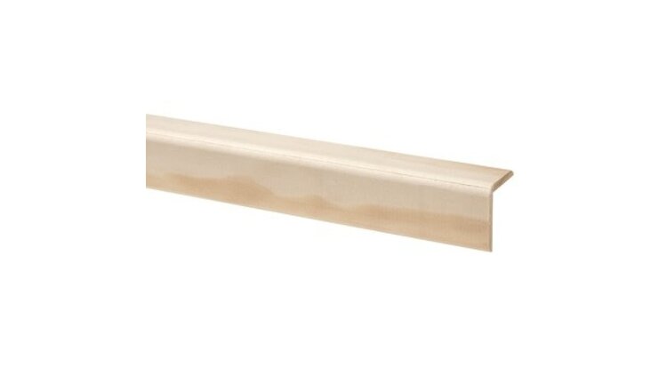 Grenen PEFC hoeklat 28x28mm 270cm