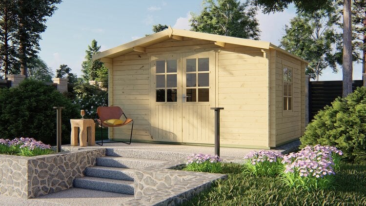 Blokhut - Tuinhuis 40mm met iso glas Dyre