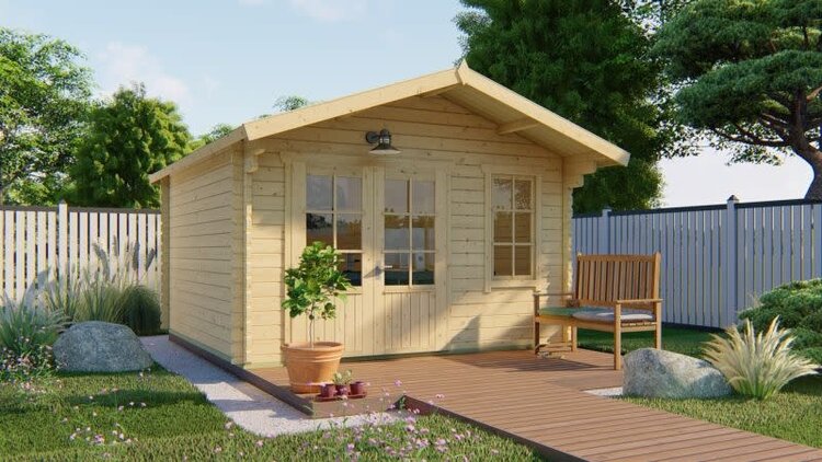 Tuinhuis Ulrik - 44 mm - Vuren onb.