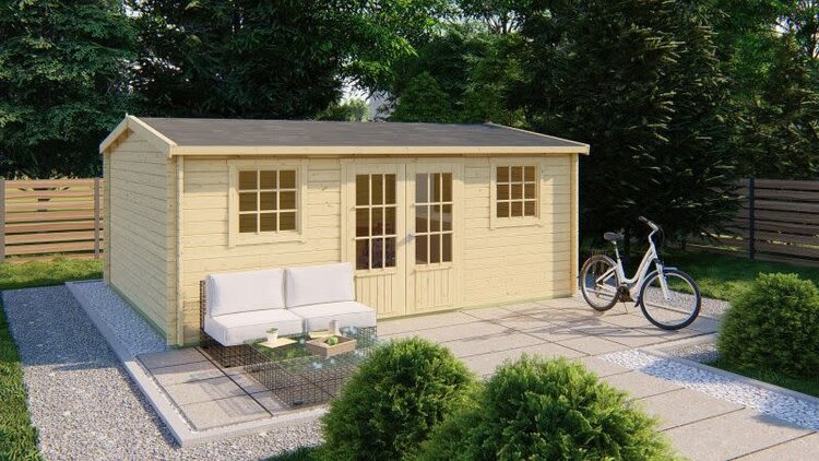 Blokhut - Tuinhuis 40mm met iso glas Dianne