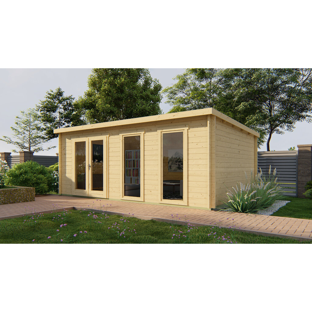 Blokhut - Tuinhuis 40mm met iso glas Annabel