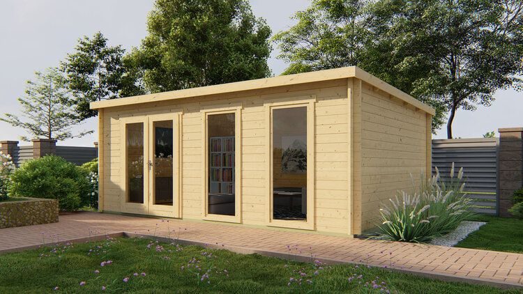 Blokhut - Tuinhuis 40mm met iso glas Annabel