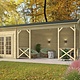 Blokhut - Tuinhuis 40mm met iso glas Kukka met overkapping